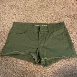 Old Navy olive green jean shorts